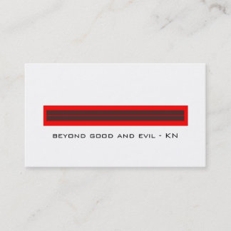 Tarjeta De Visita good evil BC