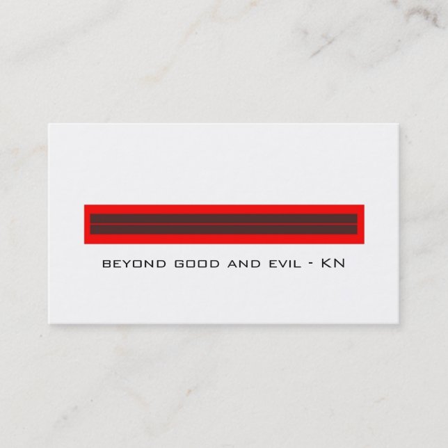 Tarjeta De Visita good evil BC (Anverso)