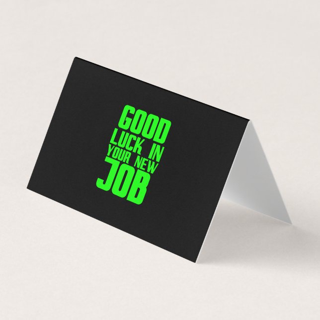 Tarjeta De Visita Good luck in your new job funny gifts for employee (Anverso)