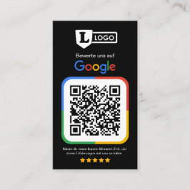 Tarjeta De Visita Google Bewertungskarte mit QR code 