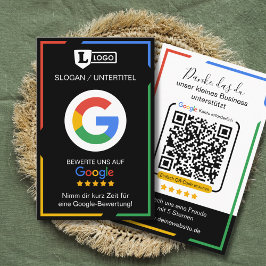 Tarjeta De Visita Google Bewertungskarte with QR code Business Card 