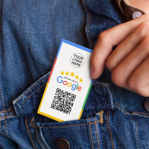 Tarjeta De Visita Google Business Review 5 Star Qr Code