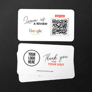 Tarjeta De Visita Google Déjanos Código QR de Reseña Comercial Graci