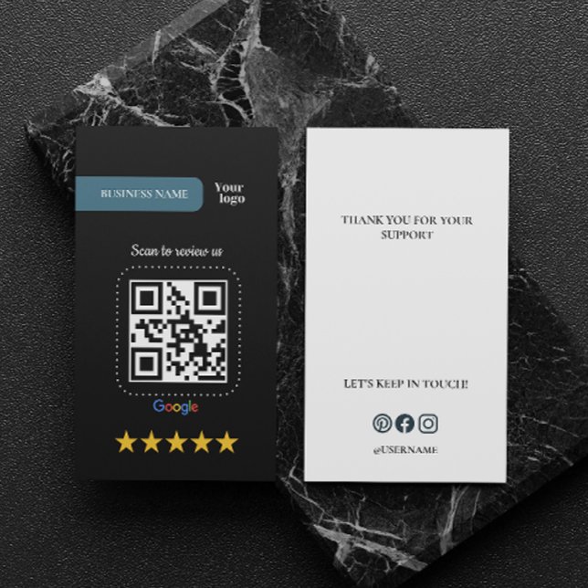 Tarjeta De Visita Google Review My Business Add Logo Qr Code (Google Review My Business Add Logo Qr Code Business Card)