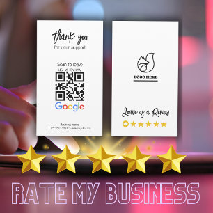 Tarjeta De Visita Google Review My Business Qr Code Link Gracias