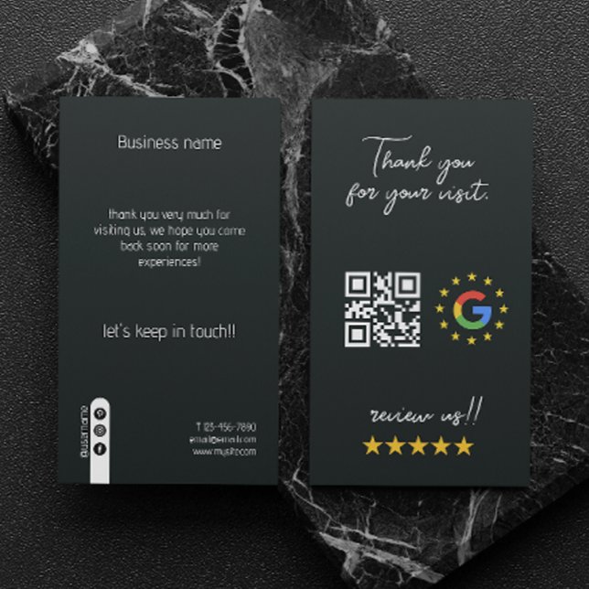 Tarjeta De Visita Google Review My Business Social Media Qr Code (Google Review My Business Social Media Qr Code Business Card)