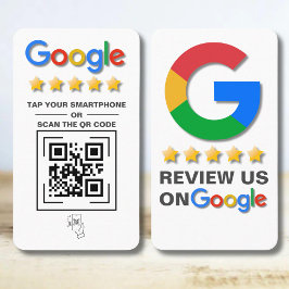 Tarjeta De Visita Google Review QR Code Tap para revisar