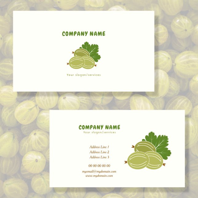 Tarjeta de visita Gooseberry Fruit (Gooseberry Fruit Business Card)