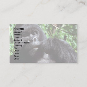Tarjeta De Visita Gorila macho silverback