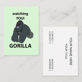 Tarjeta De Visita Gorila te mira graciosa gorila