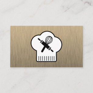 Tarjeta De Visita Gorra de chefs Rolling Pin Whisk