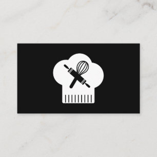 Tarjeta De Visita Gorra de chefs Rolling Pin Whisk