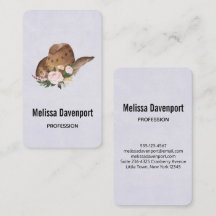 Gorra marrón de vaca con flores rosadas