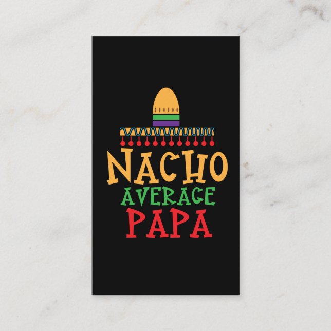 Tarjeta De Visita Gorra mexicano del abuelo medio de la papá del (Anverso)