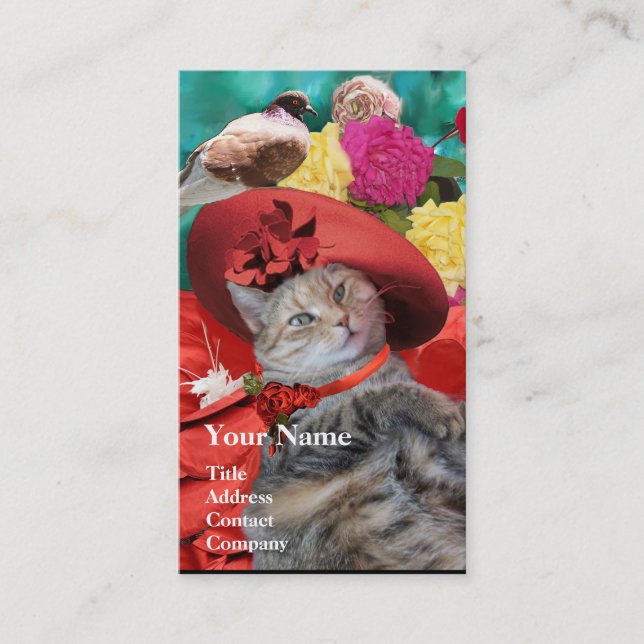 Tarjeta De Visita GORRA ROJO DE PRINCESS TATUS Mascota, salón de bel (Anverso)