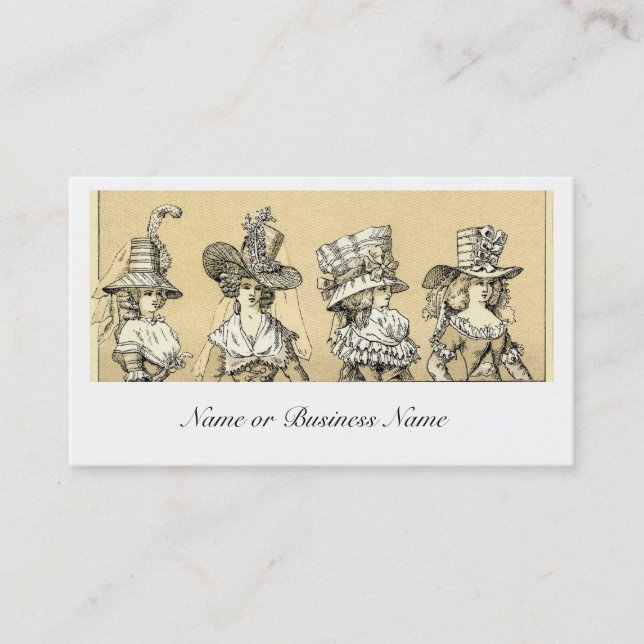 Tarjeta De Visita Gorras elegantes de la ropa de la moda de la (Anverso)