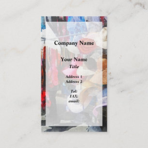 Tarjeta De Visita Gorras y bolsos en la feria callejera