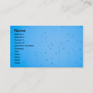 Tarjeta De Visita Gotas de agua