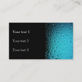 Tarjeta De Visita Gotas de agua azul Guay con estilo