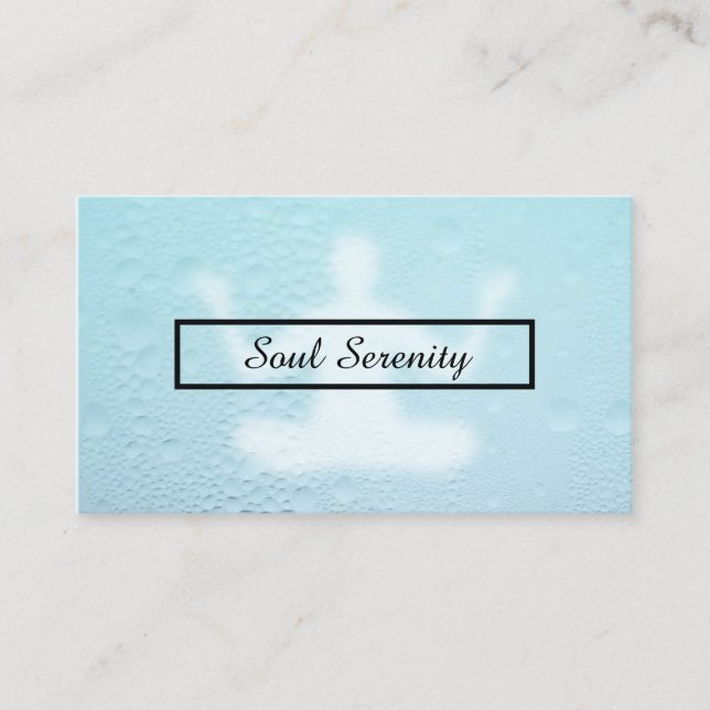 Tarjeta De Visita gotas de agua meditación (Anverso)