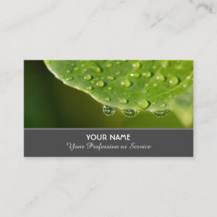 Tarjeta De Visita Gotas de lluvia purificadoras para jardineros y fl