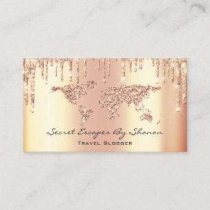 Tarjeta De Visita Goteos del lujo de la boda del Blogger del viaje