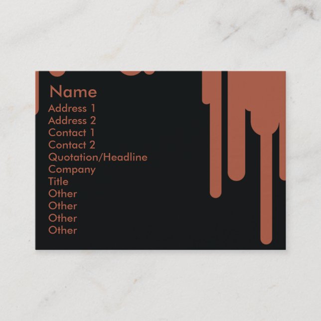 Tarjeta De Visita Goteos - rechonchos (Anverso)