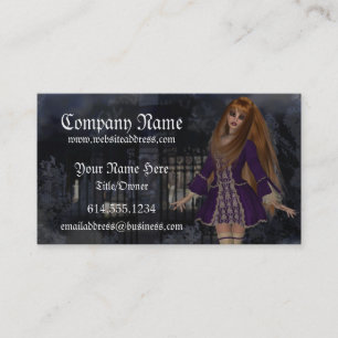 Tarjeta de visita gótica de la fantasía:: Púrpu