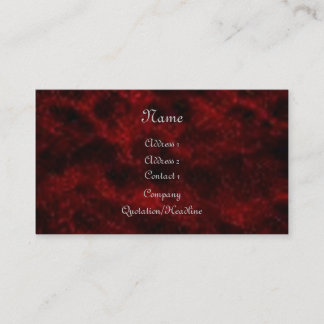 Tarjeta de visita gótica de terciopelo rojo