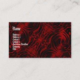 Tarjeta de visita gótica roja de vampiros