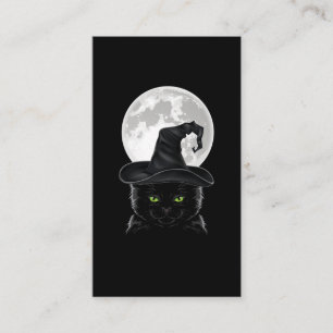 Tarjeta De Visita Gótico Moon Pastel, Gorra de bruja gótica negra