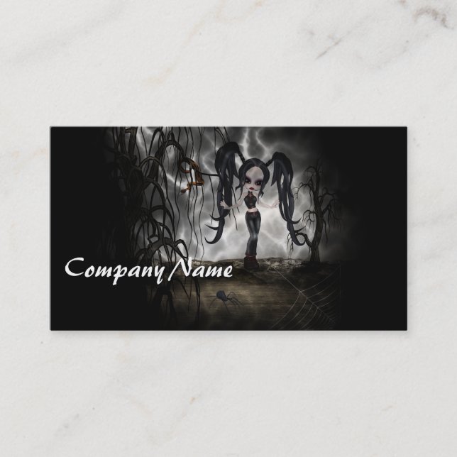 Tarjeta De Visita Gótico Sepia Chica Vignette (Anverso)