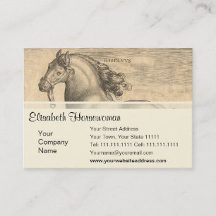 Tarjeta De Visita Grabado antiguo elegante del caballo español