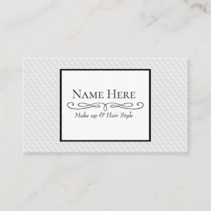 Tarjeta De Visita Grabado en relieve cuadrado blanco