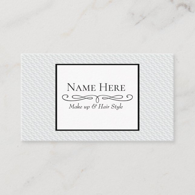 Tarjeta De Visita Grabado en relieve cuadrado blanco (Anverso)