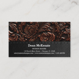 Tarjeta De Visita Grabado en relieve de cosecha sin soldadura