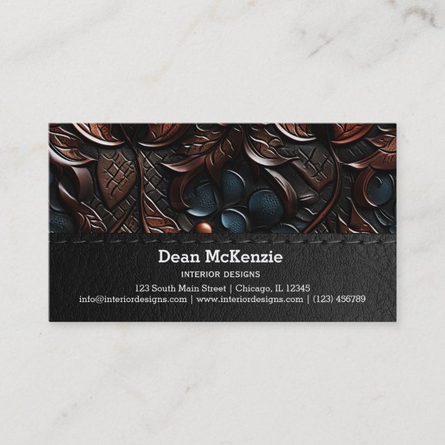 Tarjeta De Visita Grabado en relieve de cosecha sin soldadura (Anverso)