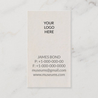 Tarjeta de visita grabado en relieve del logotipo