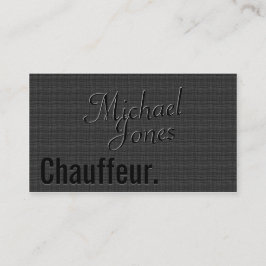 Tarjeta De Visita Grabado en relieve Look Chauffeur Business