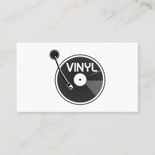 Tarjeta De Visita Grabador de vinilo retro girable