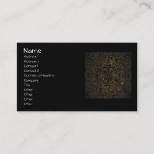 Tarjeta De Visita Grabó en relieve el oro de la mirada en floral