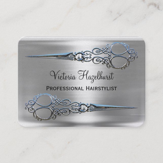 Tarjeta De Visita Grace Monroe Double Scissors Profesional II (Anverso)