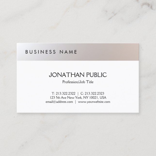 Tarjeta De Visita Graceful Minimalista Moderno Profesional Simple (Anverso)