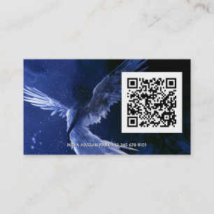 Tarjeta De Visita Gracia Infinita   Código QR del Ángel Alado
