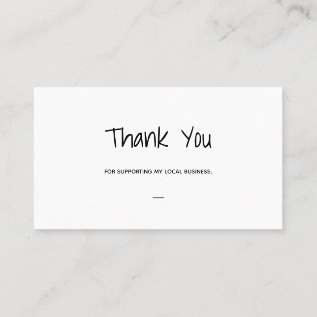 Tarjeta De Visita Gracias (Reverso)