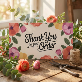 Tarjeta De Visita Gracias a la pequeña empresa floral