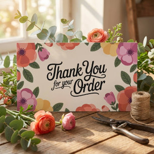 Tarjeta De Visita Gracias a la pequeña empresa floral