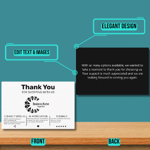 Tarjeta De Visita Gracias al cliente moderno