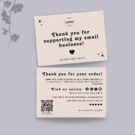 Tarjeta De Visita Gracias Código Qr Descuento Del Logotipo Dejar Una