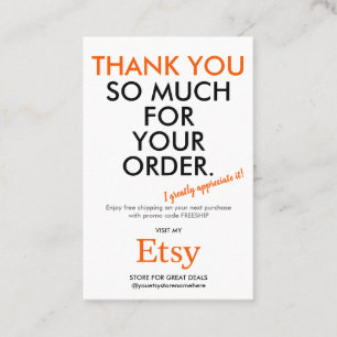 Tarjeta De Visita Gracias Etsy